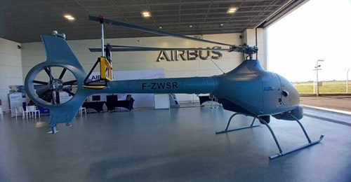 A VSR700 UAV at Airbus Helicopters Marignane facility in October 2024. The French Navy is to receive six systems from 2028.