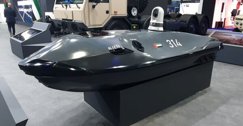 Resource Industries Seaguard USV on display at UMEX 2026.