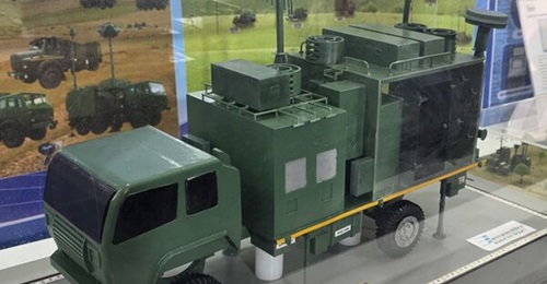 Bharat Electronics Limited unveiled a scale model of its new Ground Based Very-Ultra High Frequency Communication Jammer in Bangalore, India, on 20 January 2026.