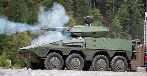 Skyranger 30 air-defence system demonstration at the Ochsenboden range in Switzerland in September 2024.