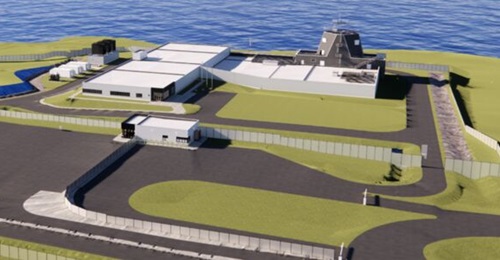 Shown here is a rendering of the LBTF at Hartlen Point, which will support combat system integration for the RCN's new River-class destroyers.