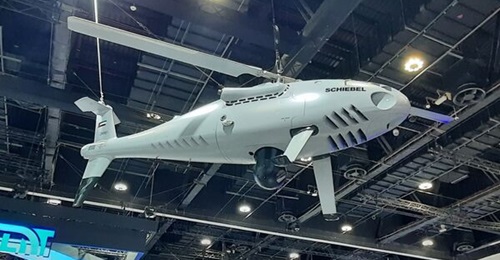 Schiebel Camcopter S-100 UAV at UMEX 2026.