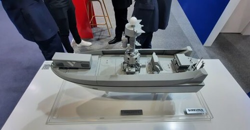 Naval Group Seaquest S USV model at UMEX 2026.