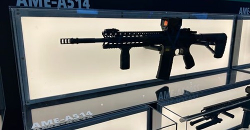 The AME-A514, from the AME series of infantry weapons, which was launched at Singapore Airshow 2026.