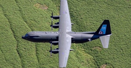 One of the RAF's C-130J-30 aircraft performing a farewell flypast for the type in UK service in June 2023. Having sold most of its surplus airlifters to international customers, the MoD is now finalising the transfer of the final three airframes.