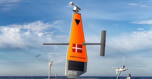 A Saildrone Voyager SD-2015 USV deployed in the Baltic Sea with the Royal Danish Navy/DALO in November 2025.
