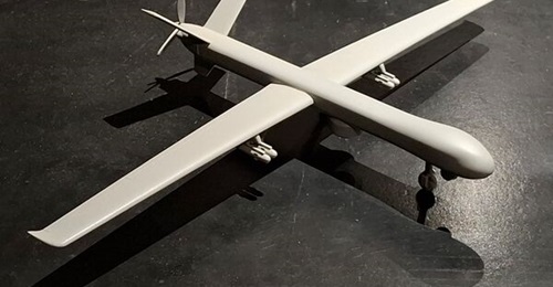 Stella's Condor MALE UAV has been designed to lift a front-mounted electro-optical multisensor gimbal, an underbelly surveillance radar system, and wing-mounted air-to-ground precision weapons.