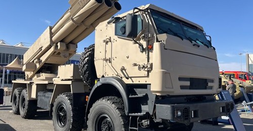 The Sarma MLR at the World Defense Show.