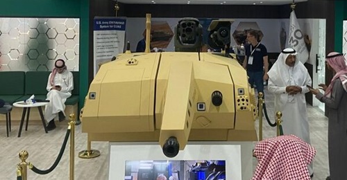 The Lockheed Martin UK Uncrewed Turret displayed on the Eraf stand.
