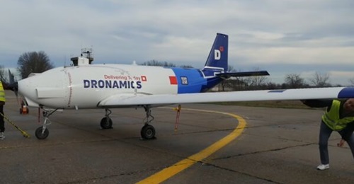Screengrab of Dronamics' Black Swan UAS from promotional video published by the manufacturer in January 2026.