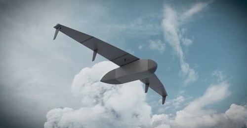 A screenshot from a Hensoldt video showing the HADIS unmanned cargo glider concept, flight trials of which were conducted in late 2025.