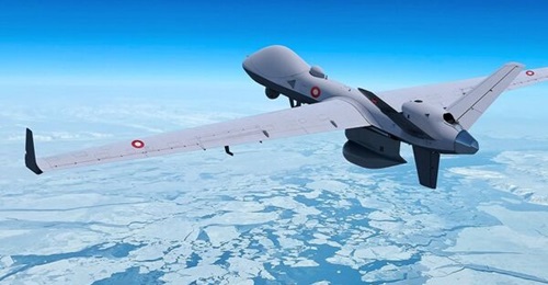 A rendering of the MQ-9B in Royal Danish Air Force markings. Denmark announced on 22 July 2025 that it is acquiring four such air vehicles to be delivered between 2028 and 2029.