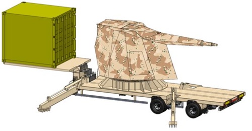 Artist's impression of Hystrix 76 ADS air-defence system.