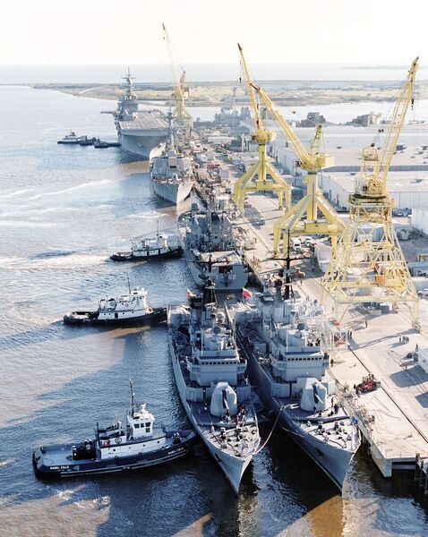 HII is looking to introduce AI welding at its shipyards, including Ingalls Shipbuilding, shown here.