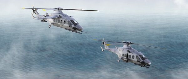 An artist's impression of the two rotorcraft concepts that Airbus Helicopters is proposing for the concept design activities phase of NGRC.