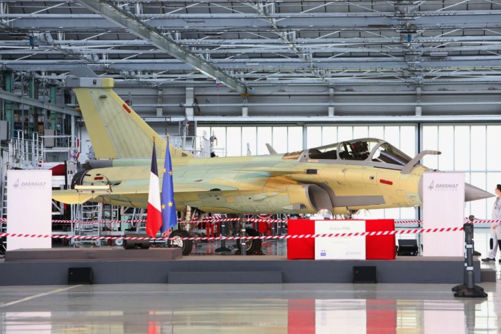 The formal launch of the Rafale F4 upgrade took place during a visit to Dassault’s Mérignac production facility by French defence minister Florence Parly. (Ministére des Armées)