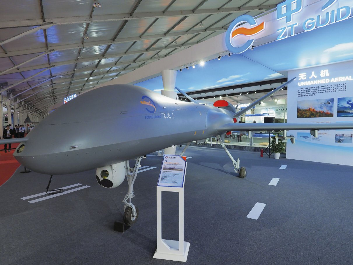 The Fei Long-1 medium-altitude long-endurance unmanned aerial vehicle made its public debut in November 2018. (IHS Markit/Kelvin Wong)