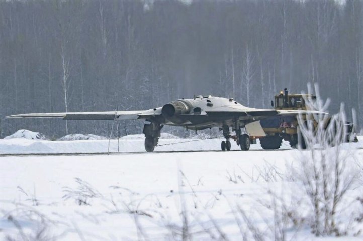 The Okhotnik’s conventional looking turbofan, likely of the AL-31/41 series, might eventually change as the heavy UAV’s development progresses. (Name withheld)