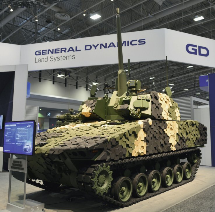 At AUSA 2018, GDLS displayed its Griffin III infantry fighting vehicle (IFV) technology demonstrator. While this vehicle does not represent the company’s OMFV bid, at the time GDLS said it does incorporate many features that it believes the US Army is looking for in the future vehicle. (IHS Markit/Patrick Allen)