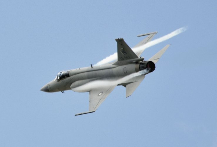 The Pakistan Aeronautical Complex (PAC) is looking to leverage capabilities advanced in building the JF-17 Thunder multirole combat aircraft (pictured) to develop a new fifth-generation fighter aircraft (FGFA). (IHS Markit/Patrick Allen)