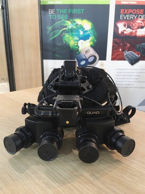 NVLS has launched the QuadEye panoramic night-vision device to provide special operations forces with enhanced situation awareness in zero- and low-light conditions. (Andrew White)