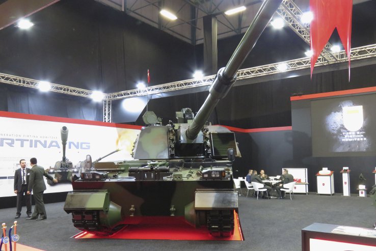 The New Generation Firtina was displayed for the first time at this year's IDEF exhibition in Istanbul. (IHS Markit/Sam Cranny-Evans  )