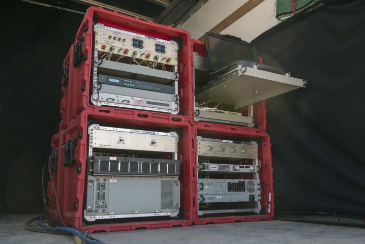 Raytheon plans to perform its second demonstration of its Joint Precision Approach Landing System (JPALS) expeditionary version in late 2019/early 2020. Pictured is the system in transit cases. (Raytheon)