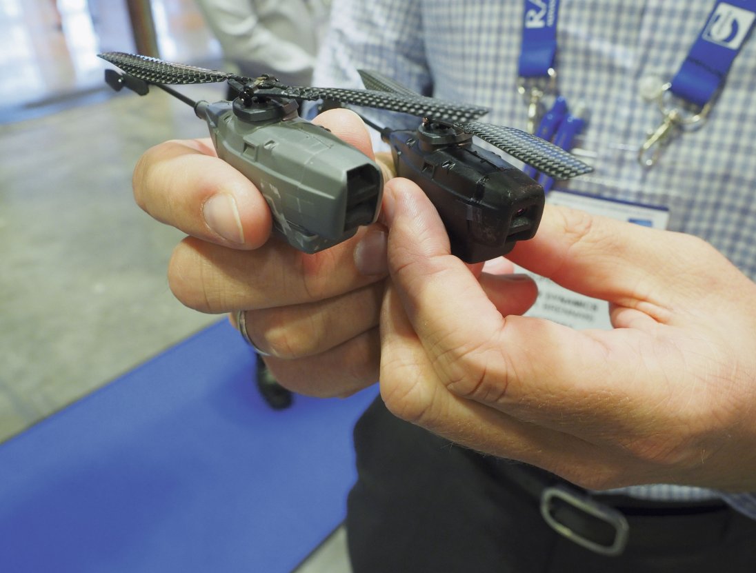 FLIR Systems is looking into deploying its Black Hornet nano-UASs from other UAV and UGV platforms. (IHS Markit/Kelvin Wong)