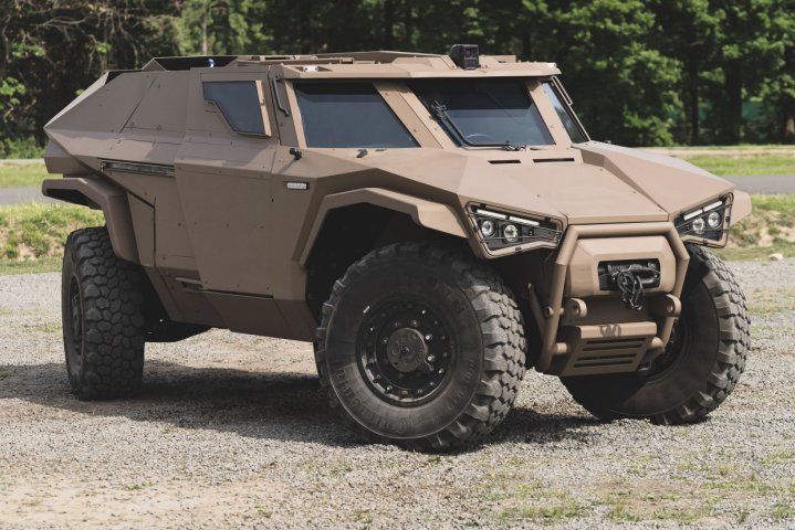 Targeted primarily at the French Army’s known but as-yet-unfunded Panhard VBL replacement requirement, the Scarabée will also be targeted at a variety of emerging requirements that require an agile protected light vehicle with a firepower capability. (Arquus)