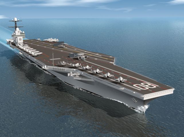 
        The USN expects to see even more shipbuilding labour reductions for the aircraft carriers
        Enterprise
        (CVN 80) and CVN 81.
       (USN)