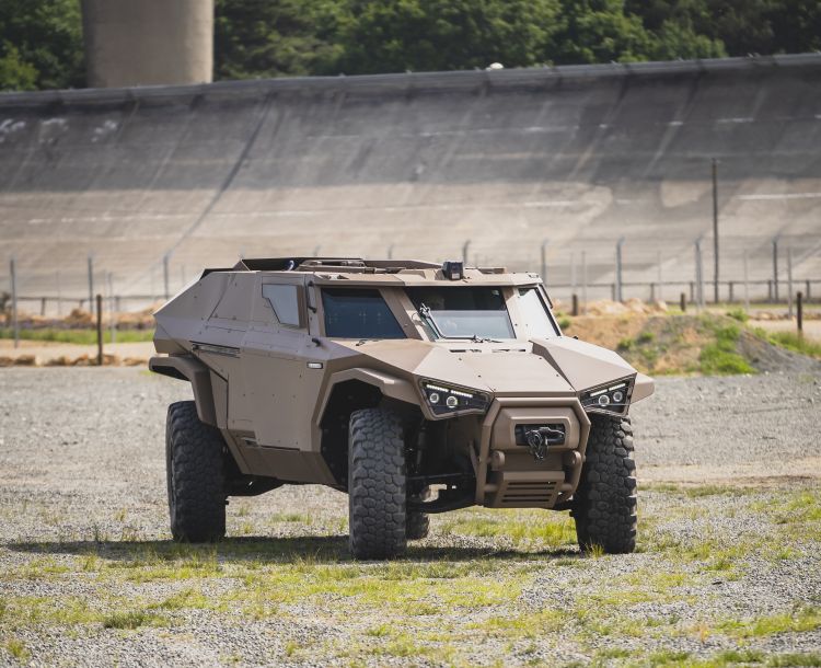 Arquus unveiled the Scarabee to a select audience at Eurosatory 2018 but said little about the vehicle until showcase prototypes in May 2019. (Shaun C Connors)