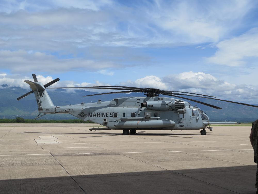 The SPMAGTF-SC deployed to Central America with four CH-53 Sea Stallion helicopters. (Ashley Roque/Janes)