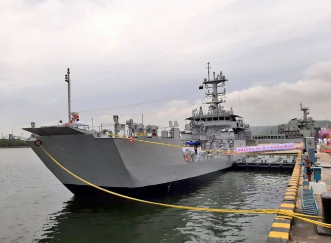 The IN commissioned its sixth of eight Mk IV LCUs in a ceremony held in Visakhapatnam on 29 July. (Indian Navy )