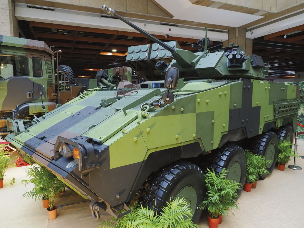 The CM-34 infantry fighting vehicle is the latest model of the Cloud Leopard armoured vehicle currently in production, although the Taiwanese Ministry of National Defense plans to further expand the platform family to include self-propelled mortar and 105 mm gun variants. (IHS Markit/Kelvin Wong)