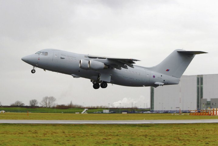 One of two BAE Systems BAe 146 C.3 jet transports delivered to the RAF in April 2013. The two aircraft, along with two VIP variants, have been put up for sale. (BAE Systems)