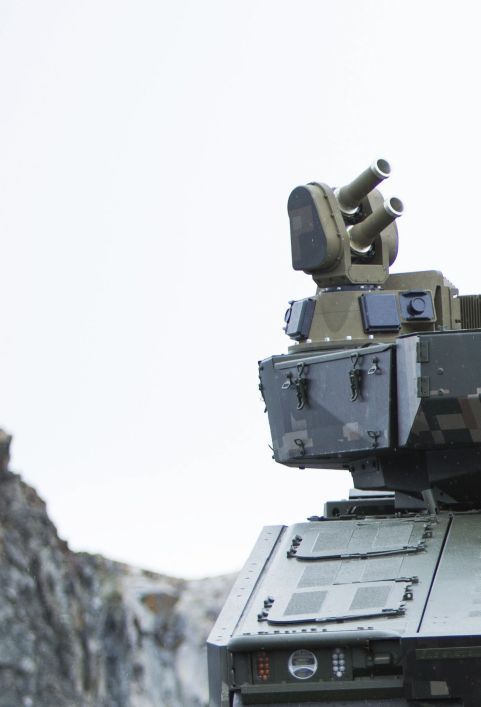 The Royal Netherlands Army selected Elbit Systems’ Iron Fist hard kill active protection system to equip its CV9035NL tracked infantry fighting vehicle. (BAE Systems Hägglunds)