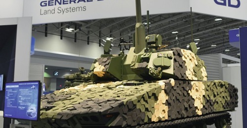 GDLS displayed its Griffin III IFV technology demonstrator at AUSA 2018. Rafael's lighter Trophy Vehicle Protection System has been included on a bid sample for the OMFV prototyping competition.