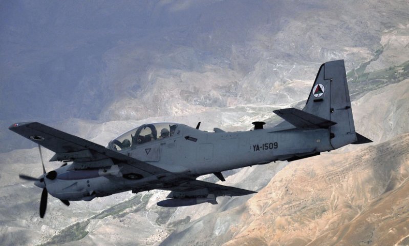 Seen here in Afghan service, the Super Tucano was one of two light strike platforms along with the AT-6B Wolverine the USAF is buying in limited numbers to continue its LAE experiment. A contract for two-to-three Super Tucanos will be awarded before the end of the year. (438th Air Expeditionary Wing)