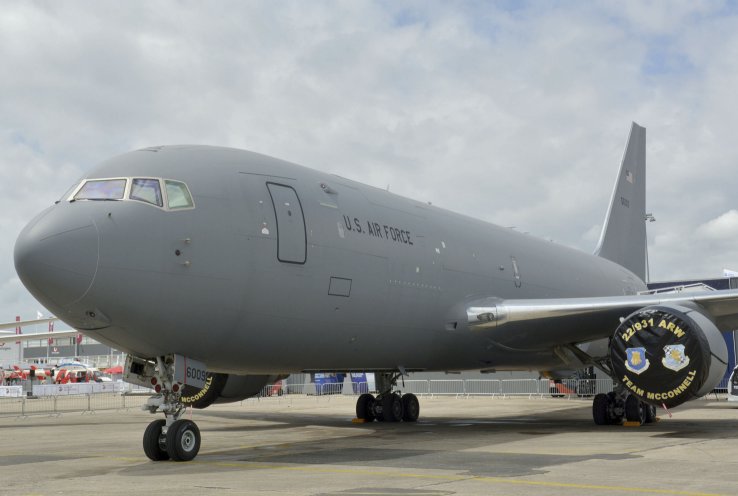 Boeing expects its KC-46A delivery pace to begin slowing in mid-2020 as it completes working through an aircraft backlog. (IHS Markit/Patrick Allen)