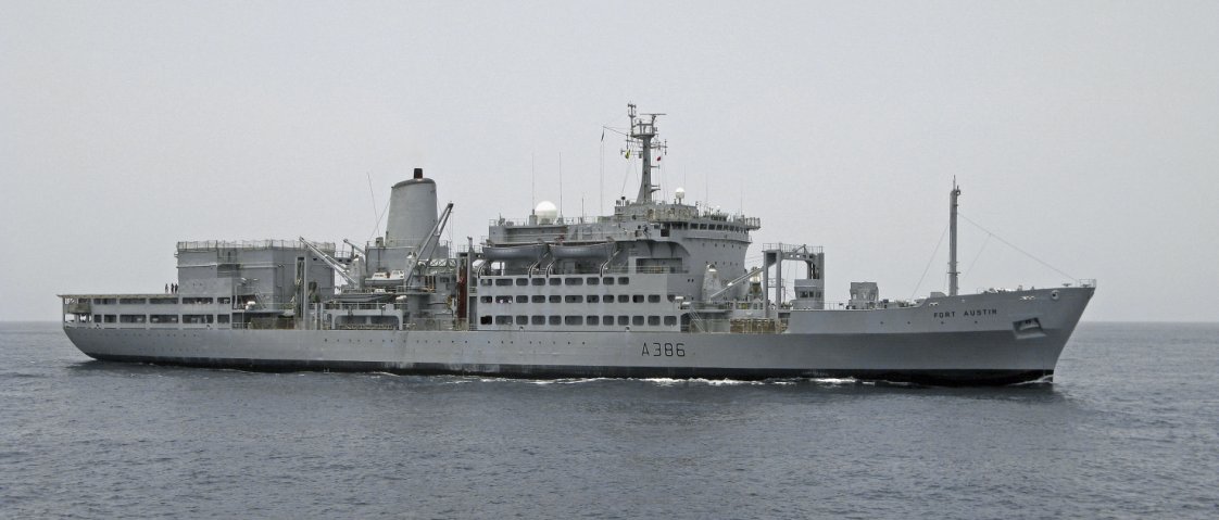 
        RFA
        Fort Austin
        is one of three vessels intended to be replaced by new ships in the Fleet Solid Support programme, but the MoD halted the tender on 6 November.
       (NAVYPIX/Richard Scott)