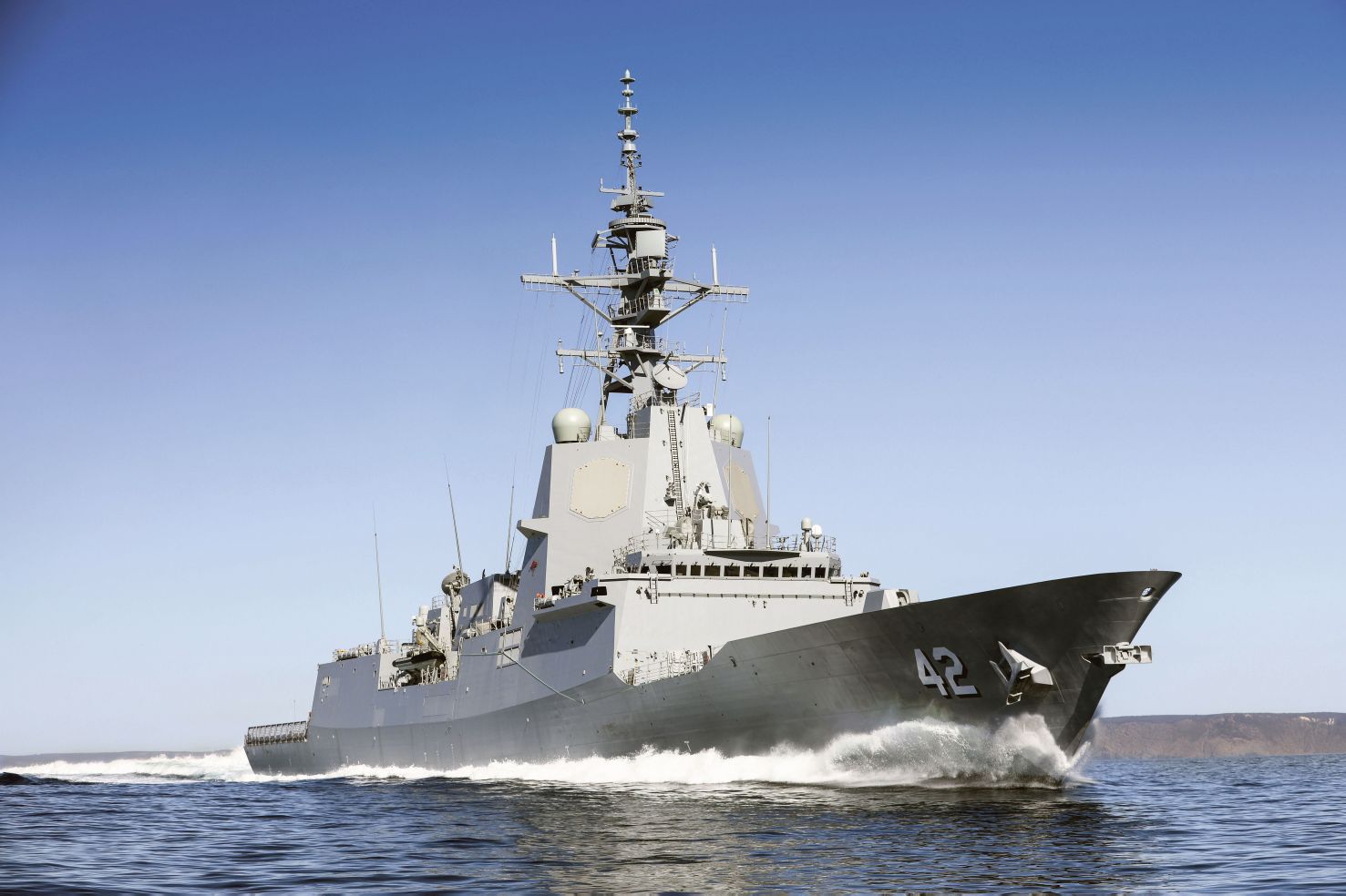 
        Australia's third air warfare destroyer,
        Sydney
        .
       (Commonwealth of Australia)