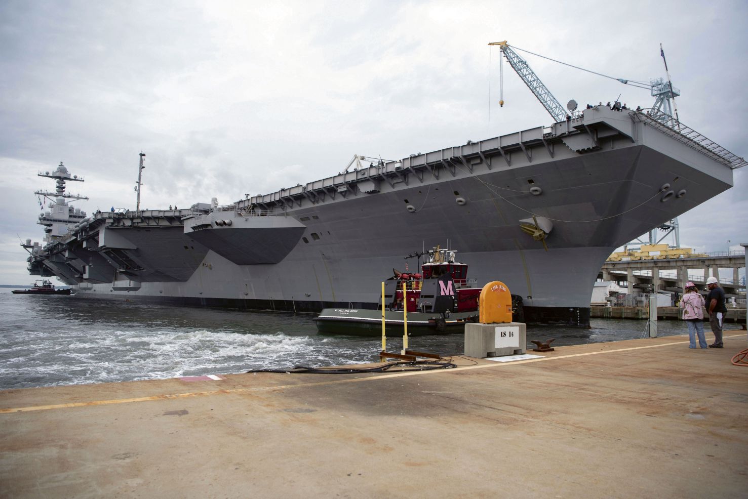 
        Aircraft carrier USS 
        Gerald R. Ford
         got underway October 25.
       (US Navy)