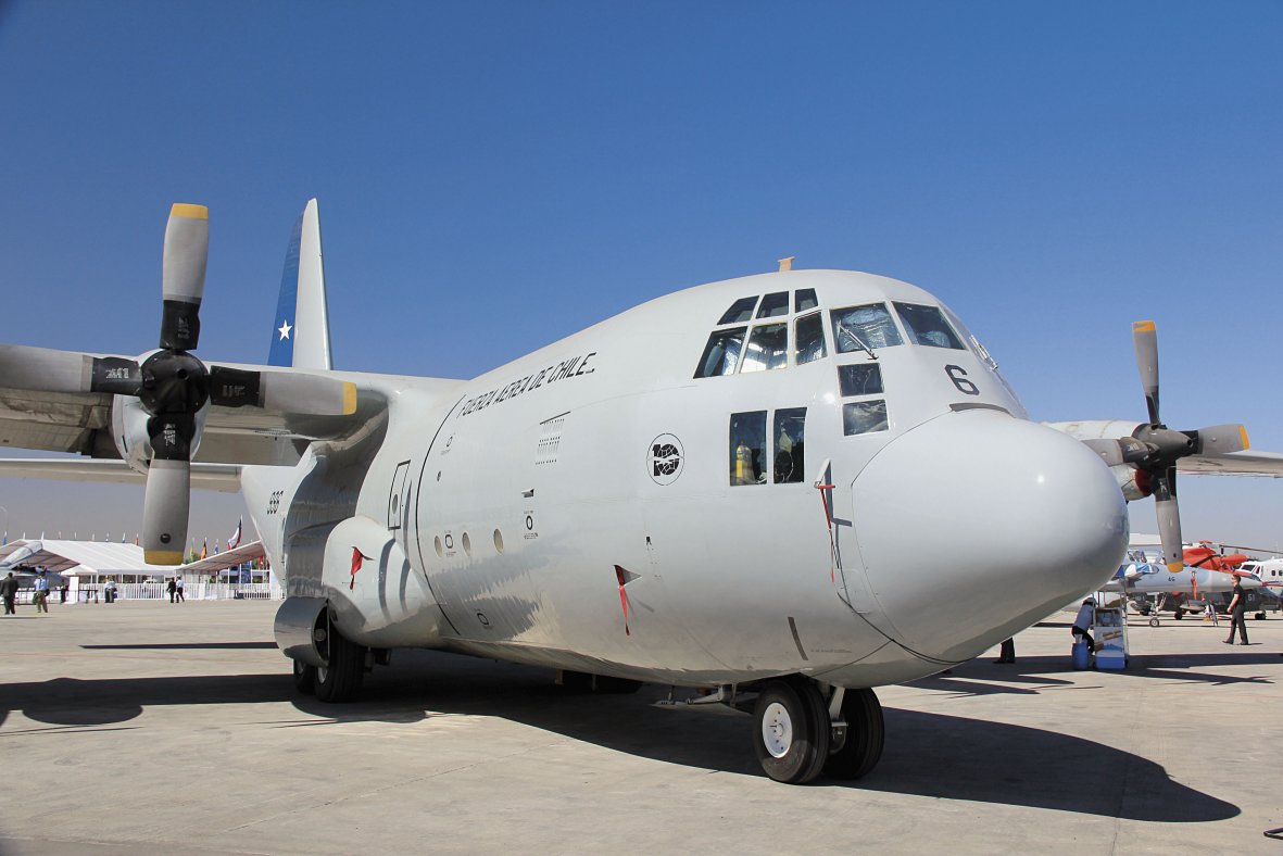 A Chilean C-130 similar to this was reported lost over the southern Atlantic Ocean on 10 December.  (Jane’s/Gareth Jennings)