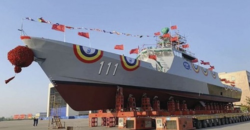 , Malaysia's first LMS is seen here before its launch at Wuhan, China, in April 2019. The warship was handed over to the RMN on 31 December in a ceremony held at Qidong near Shanghai.