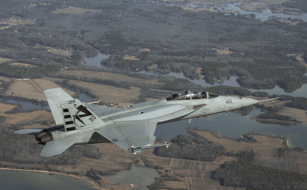 An F/A-18F sporting some Block 3 features, including the conformal fuel tanks. The US Navy is to receive its first Block 3 testbeds in the coming weeks. (Boeing)