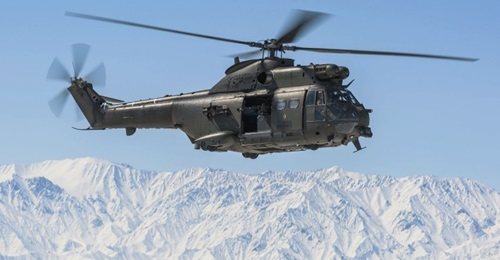 One of three UK RAF Puma HC2 helicopters assigned to Operational 'Toral'. This single mission, flying in and around Kabul in Afghanistan, has accounted for a third of the type's 30,000 hours since 2015.