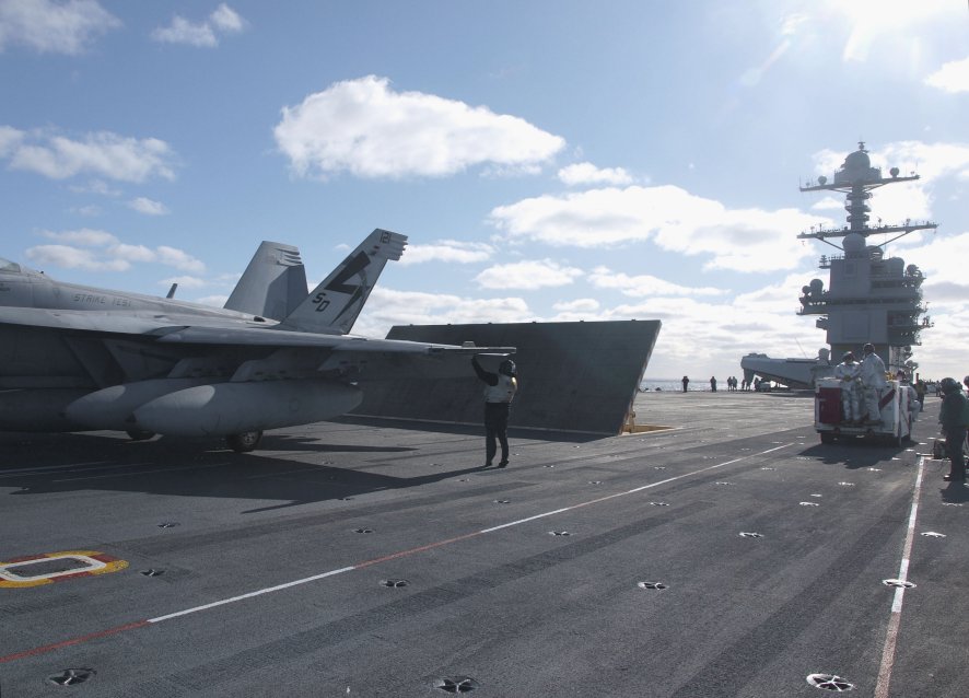 
        The US Navy and Newport News Shipbuilding are testing weapons elevators on carrier USS
        Gerald R. Ford
        as well as upgrades to launching, recovery, and propulsion systems.
       (Michael Fabey)