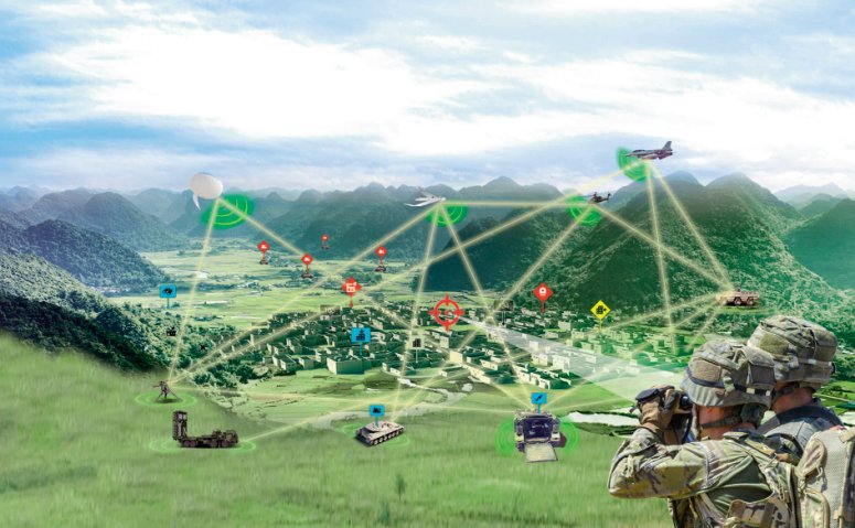 A conceptualisation of the Rafael Fire Weaver network fire-control system. (Rafael Advanced Defense Systems)