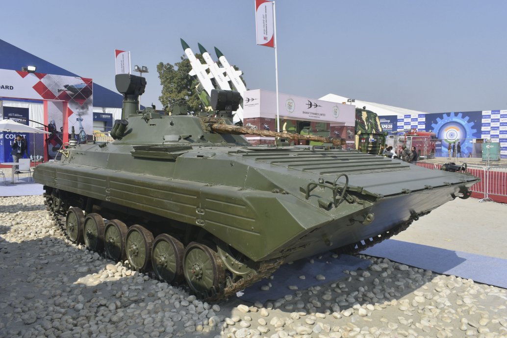 An upgraded variant of the BMP-2/2K Sarath IFV was showcased during the 5-9 February Defexpo 2020 defence exhibition in Lucknow, northern India. (Dmitry Fediushko)