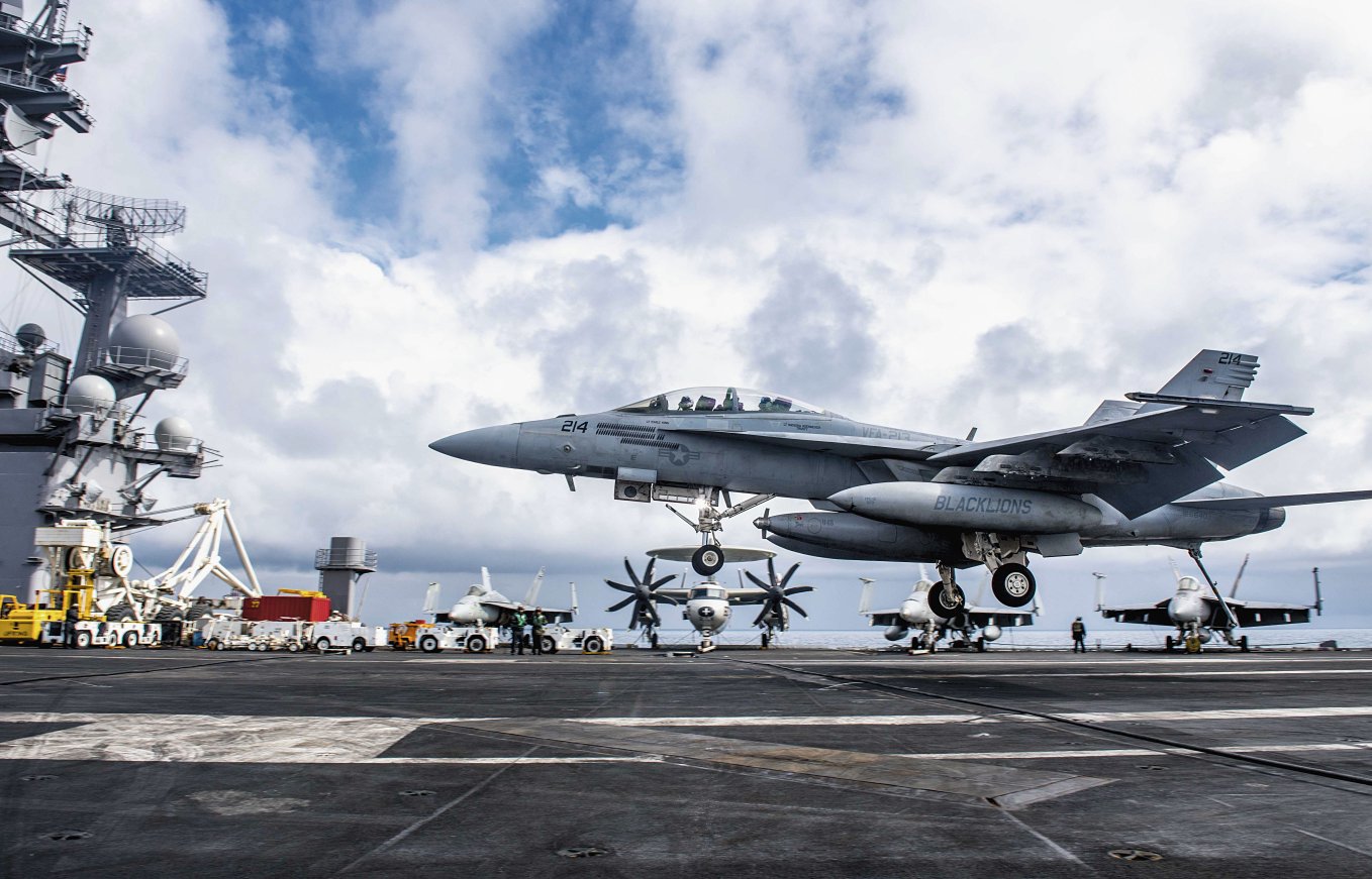 The US Navy plans to increase the service-life of its Super Hornets from 6,000 to 10,000 hours with the Service-Life Modification (SLM) upgrade. This SLM enhancement will then form the basis of the Block 3 upgrade. (US Navy)